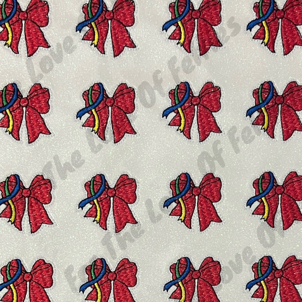 Autism Awareness Bow Feltie