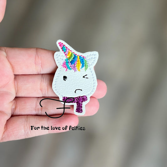 Grumpy Unicorn Feltie