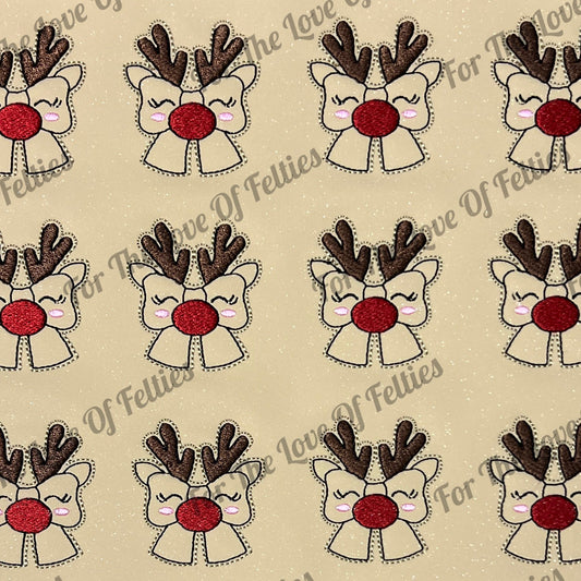 Shimmer Reindeer Bow Feltie