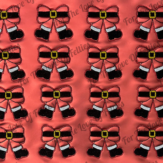 Matte Metallic Santa Bow Feltie