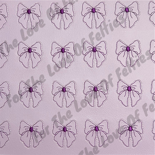 Dainty Light Purple Bow Feltie