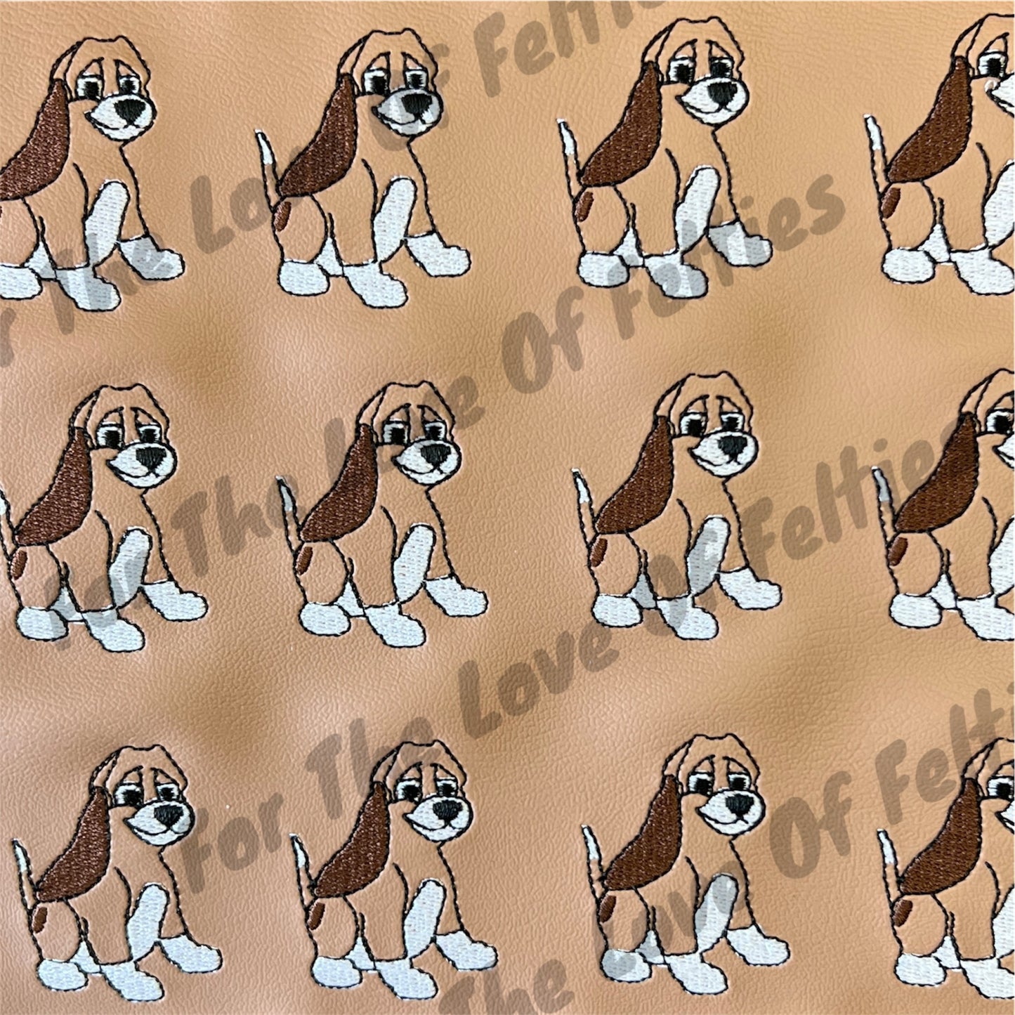 Copper Hound Dog Feltie