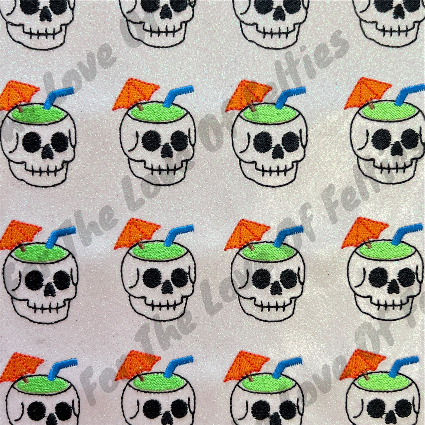 Summer Skull Drink Feltie