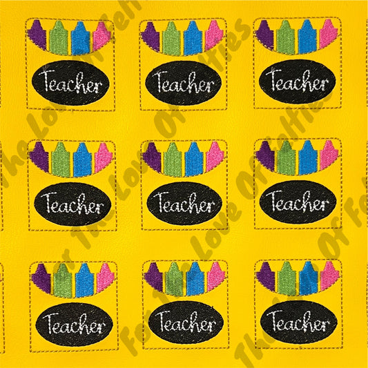 Teacher Crayon Box Feltie
