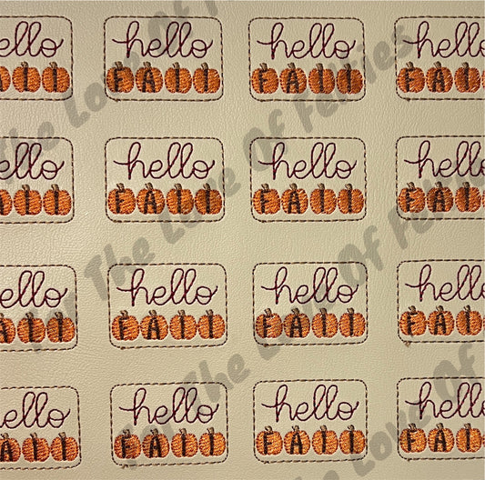 Hello Fall Pumpkin Feltie