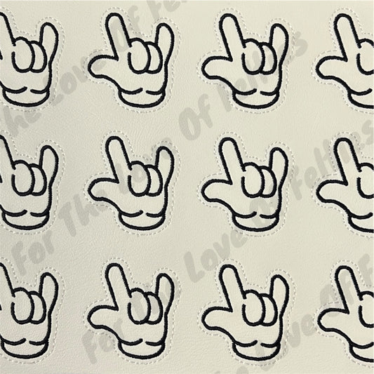 ASL I Love You Mouse Hand Feltie