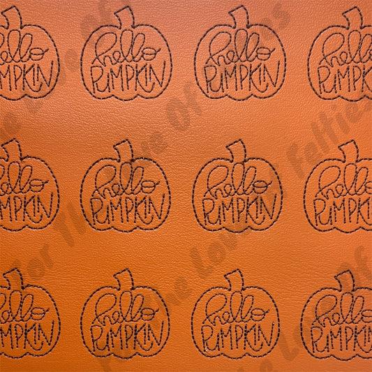 Orange Hello Pumpkin Feltie