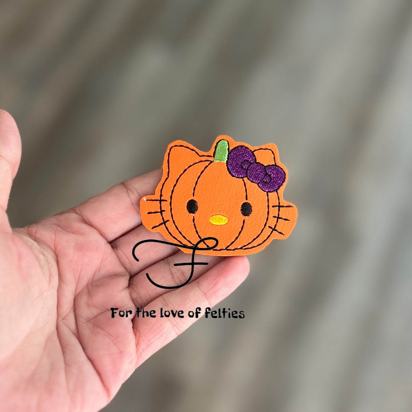 Kitty Pumpkin Feltie