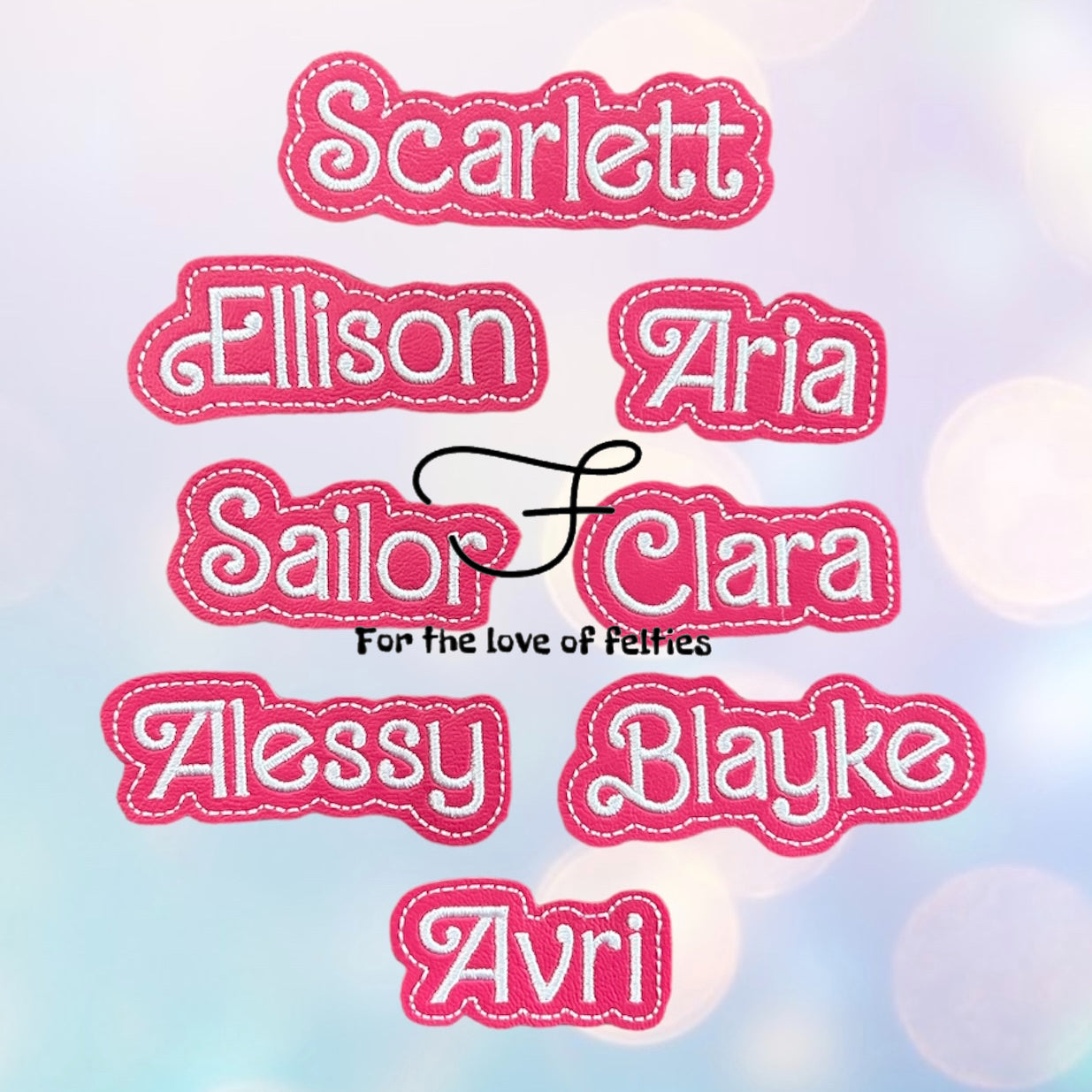 Personalized Barbie Font Name Feltie