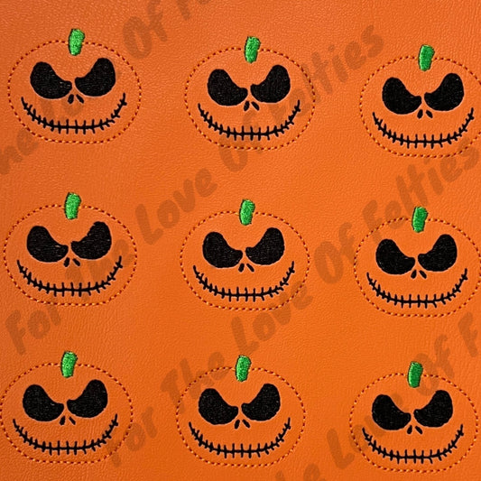 Orange Jack Skellington Pumpkin Feltie