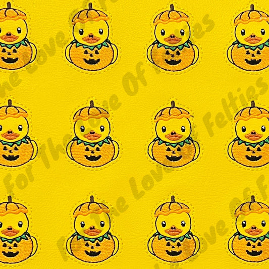 Pumpkin Rubber Duck Feltie