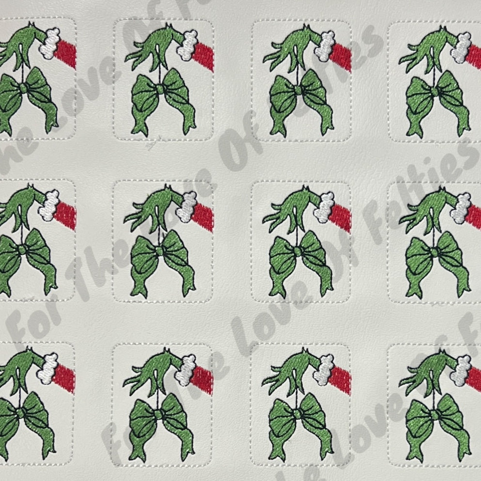 Mean One Hand Holding Coquette Bow Feltie