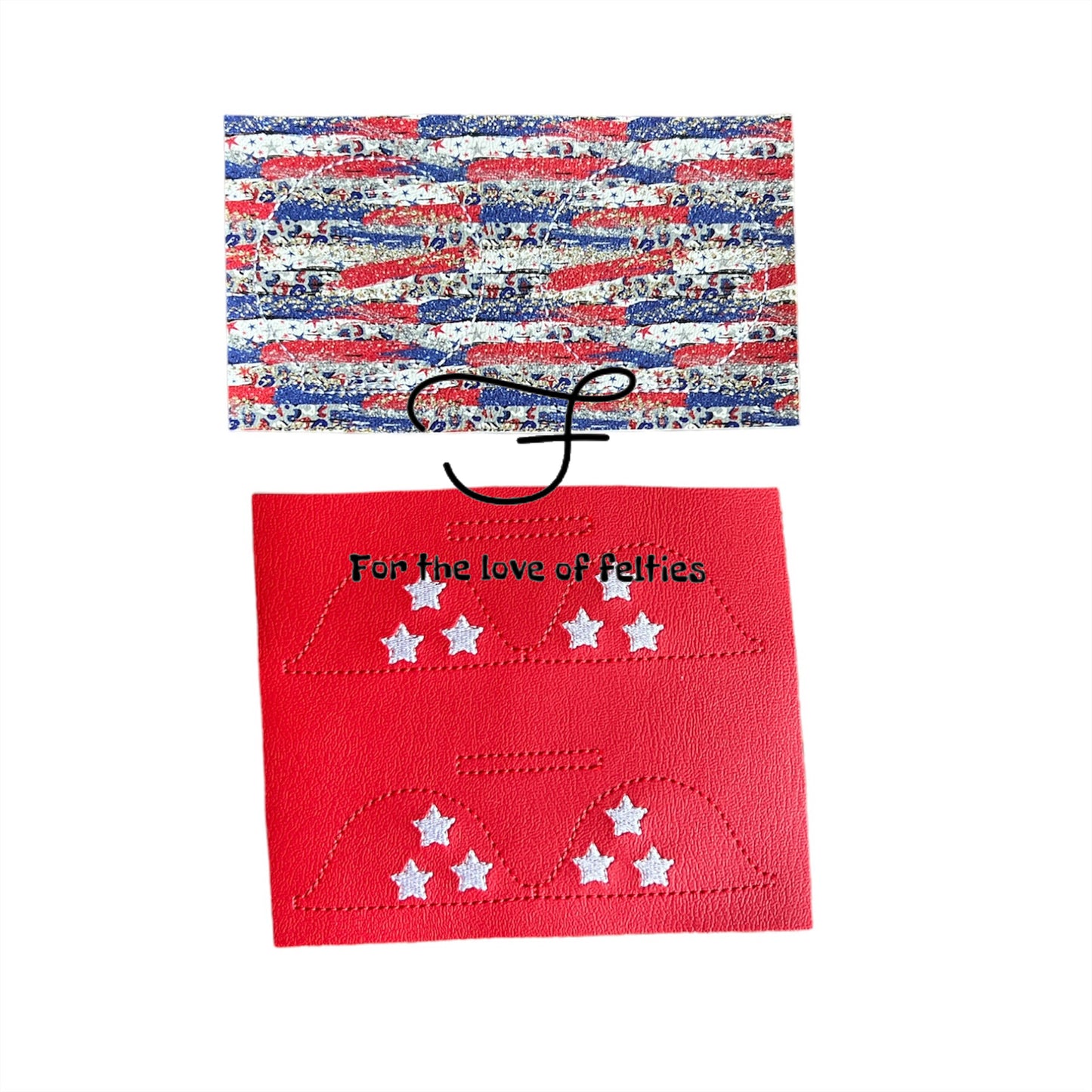 Brushstrokes Fourth Of July Pigtail Minnie Ear Kit