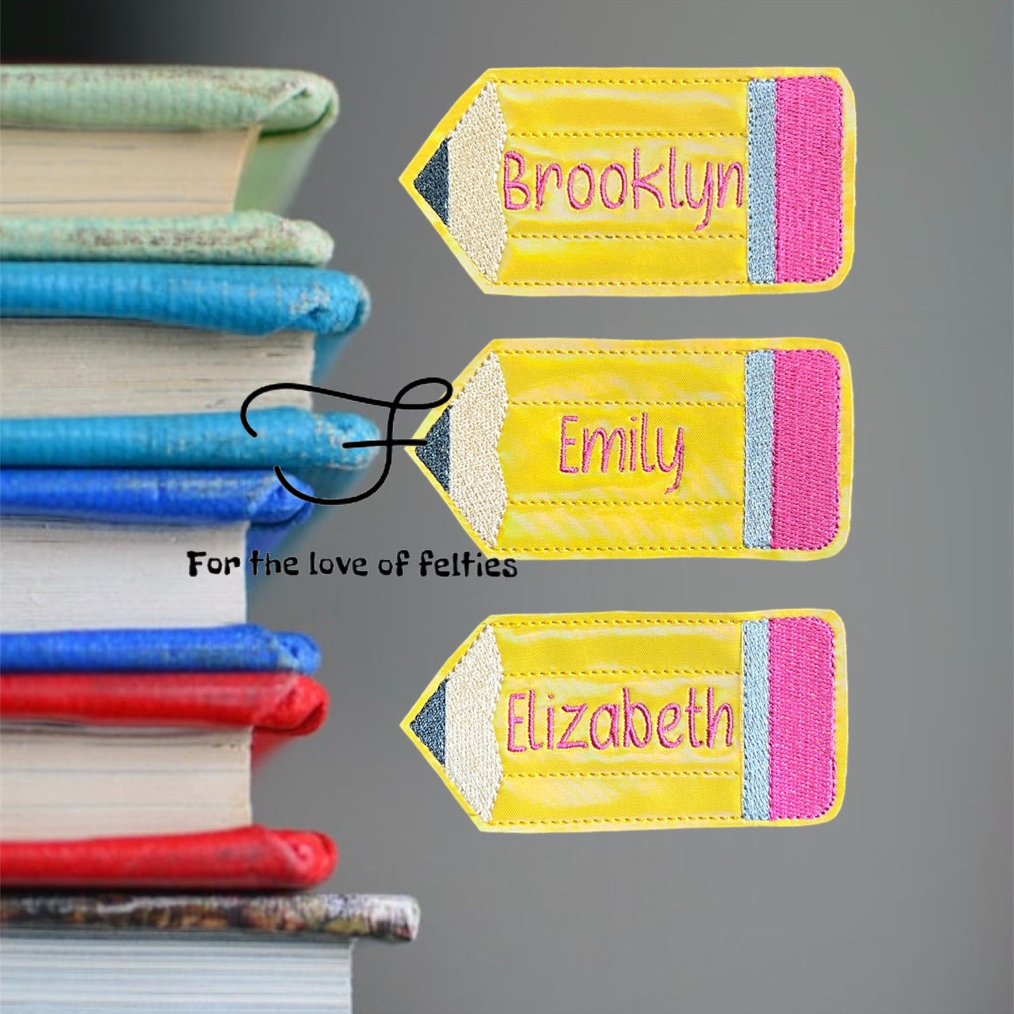 Personalized Pencil Headband Slider Feltie