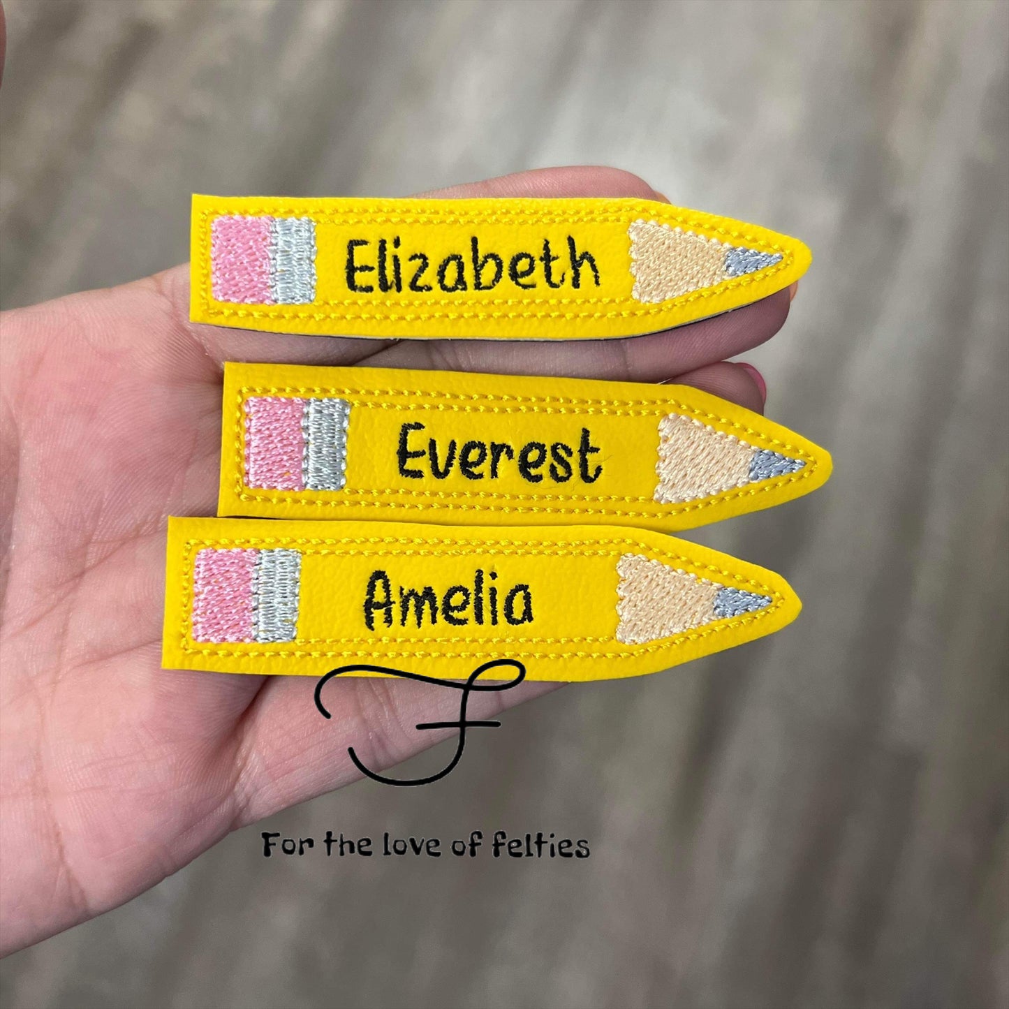 Personalized Pencil Feltie