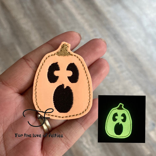 Glow In The Dark Pumpkin Feltie