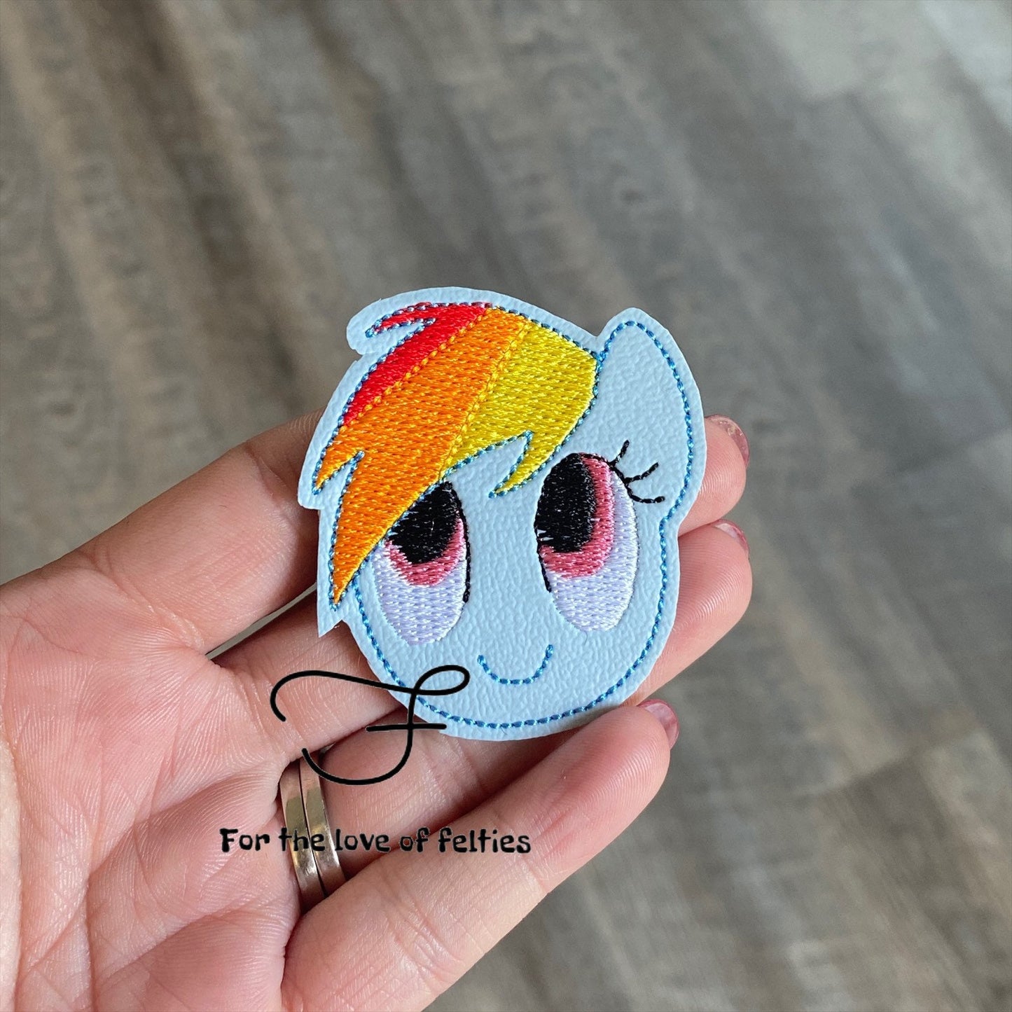 Rainbow Pony Feltie