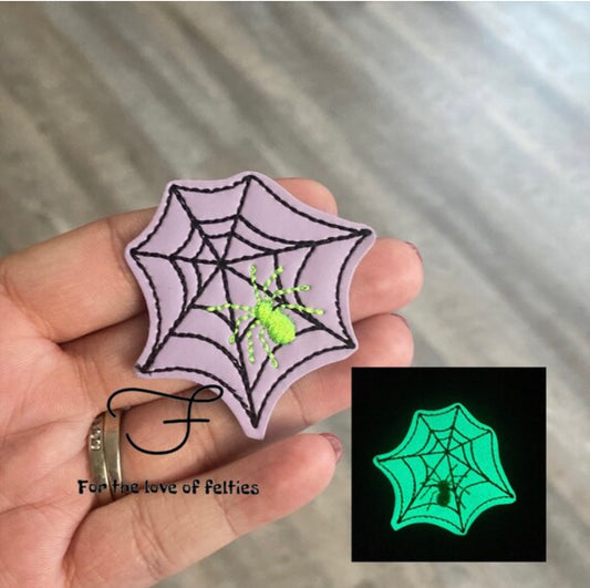 Glow In The Dark Spiderweb Feltie