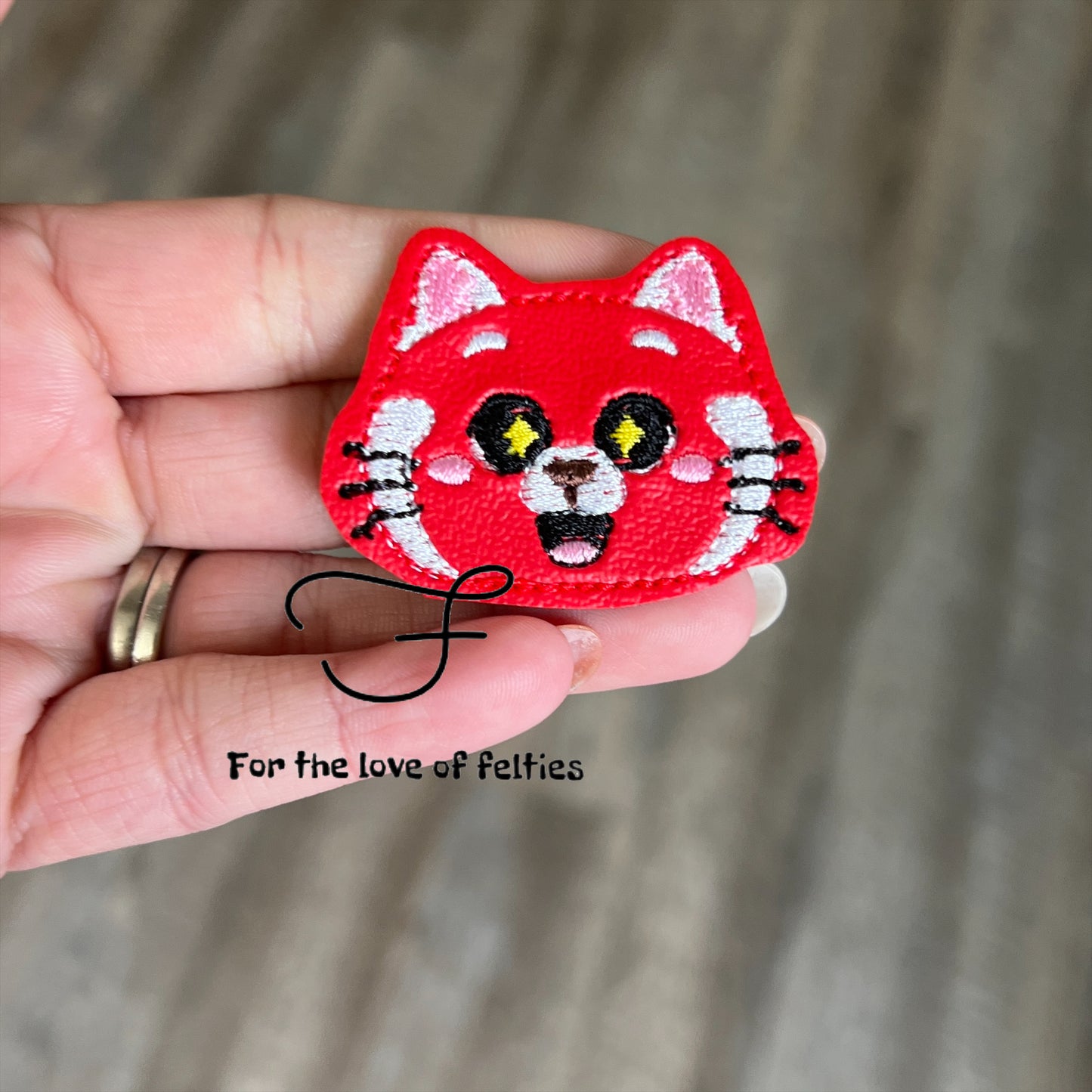 Excited Red Panda Feltie