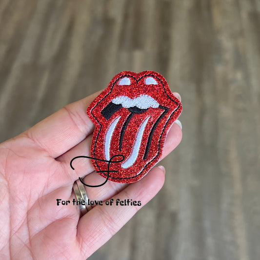 Red Rolling Stone Mouth Feltie