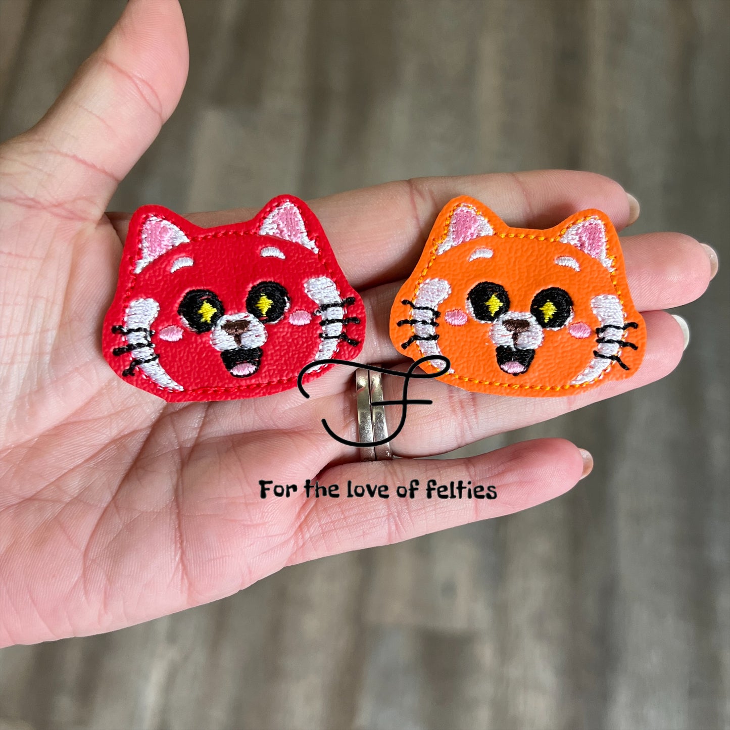 Excited Red Panda Feltie