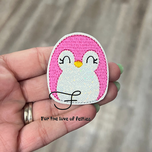 Pink Penguin Squishy Toy Feltie