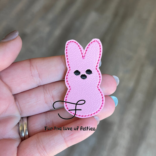 Pink Marshmallow Bunny Feltie