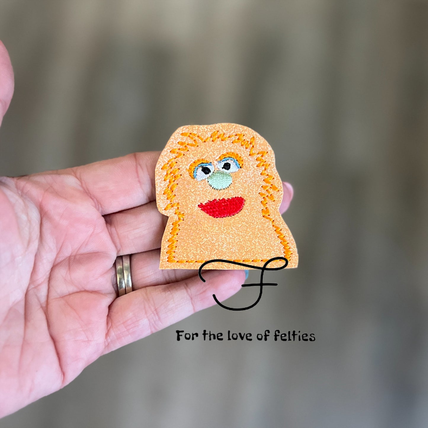 Orange Puppet Feltie