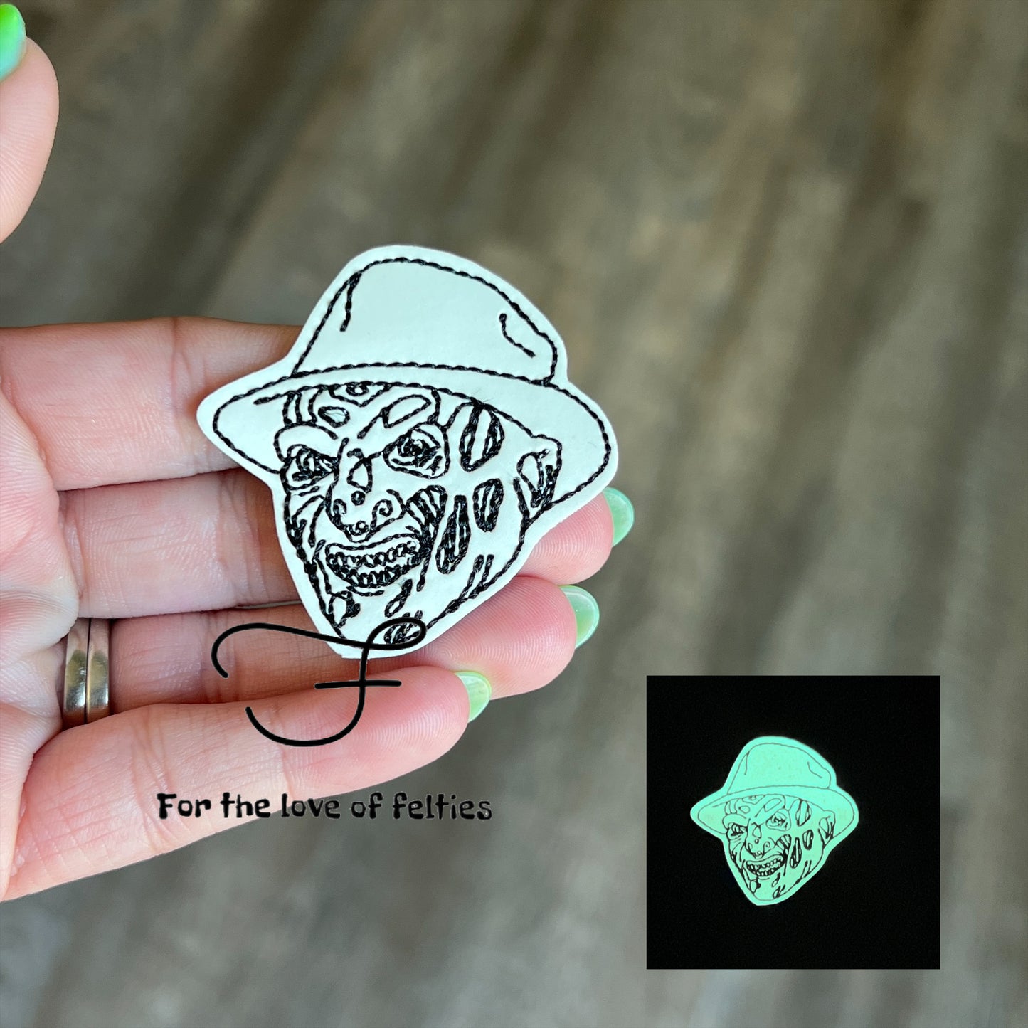 Freddy Glow in the Dark Feltie