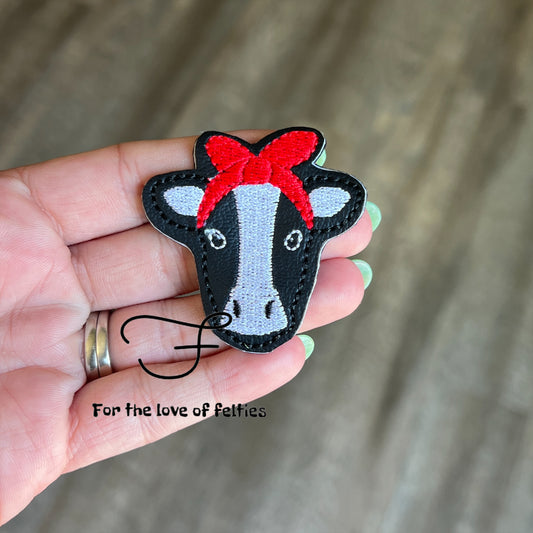 Cow With Bandanna Feltie