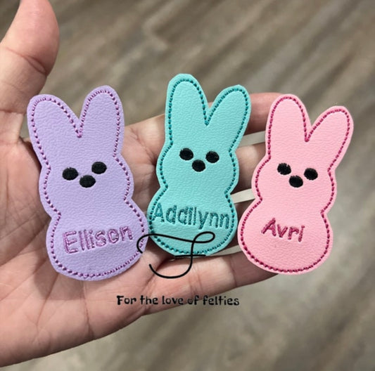 Personalized Bunny Peep Feltie