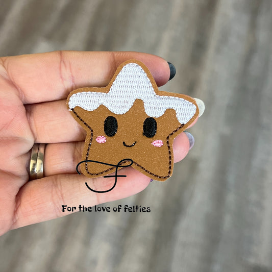 Gingerbread Star Feltie